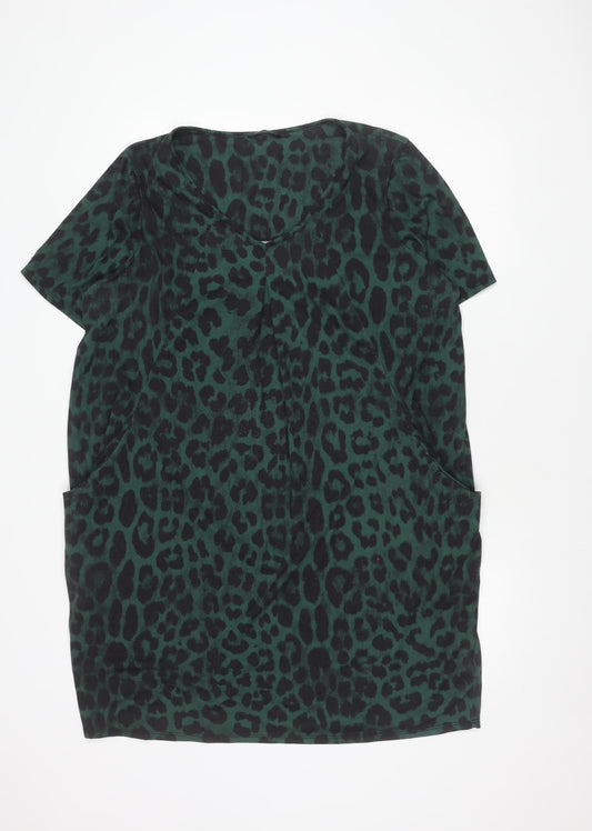 Roman Women's Green Animal Print Dress Size 20