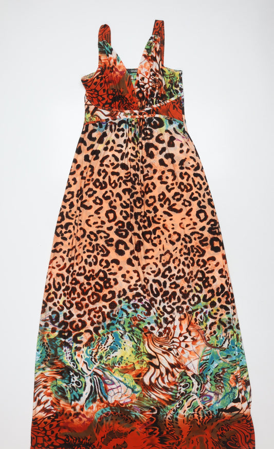 QUIZ Women's Multicoloured Size 10 Sleeveless Dress