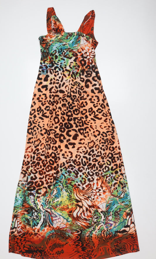 QUIZ Women's Multicoloured Size 10 Sleeveless Dress