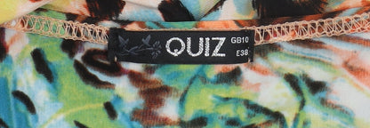 QUIZ Women's Multicoloured Size 10 Sleeveless Dress