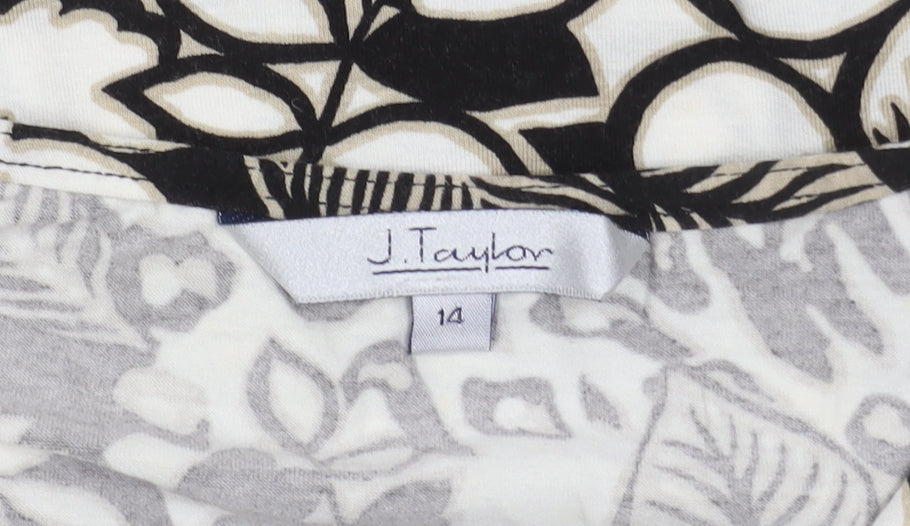 Womens UK Size 14 J. Taylor Multicoloured Wrap Blouse