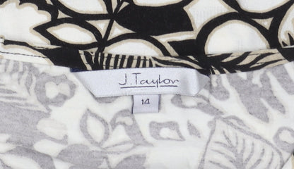 Womens UK Size 14 J. Taylor Multicoloured Wrap Blouse