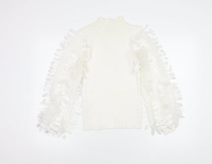 Womens UK Size S FLAMANT ROSE Ivory Basic Blouse