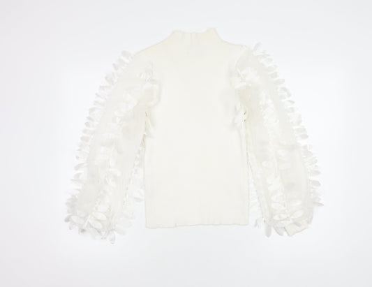 Womens UK Size S FLAMANT ROSE Ivory Basic Blouse