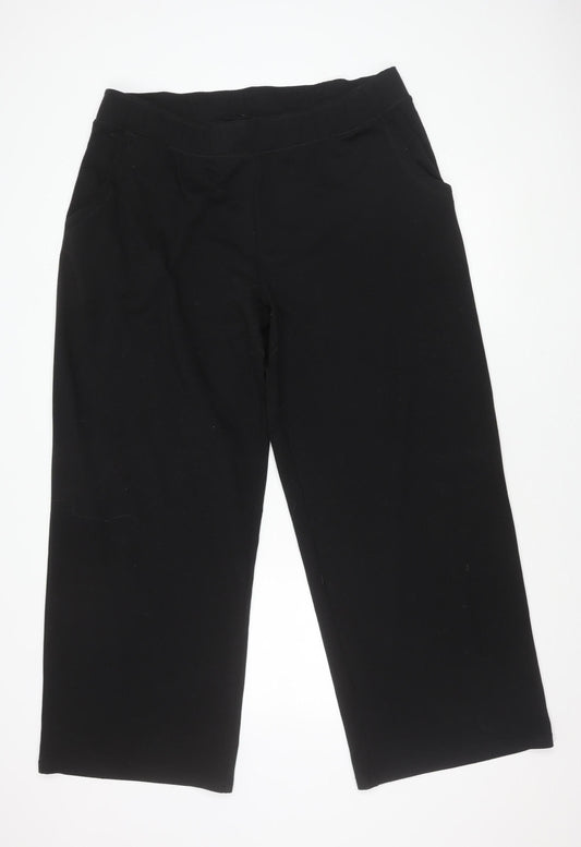 Womens UK Size XL bonprix Relaxed Fit  Black Trousers