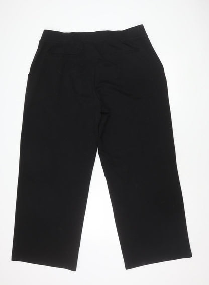 Womens UK Size XL bonprix Relaxed Fit  Black Trousers