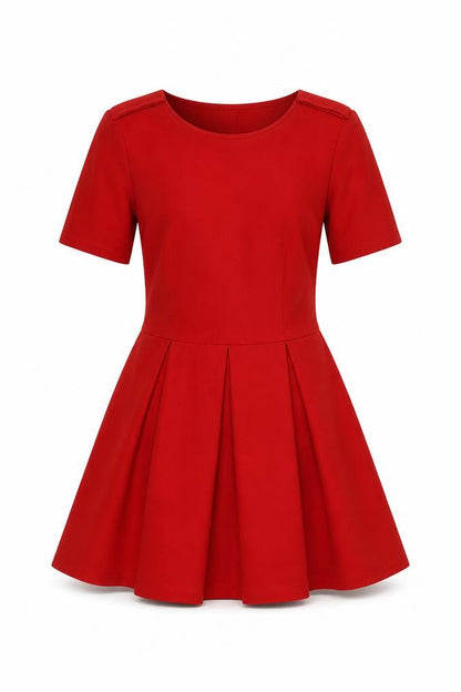 Zara Woman Red Fit & Flare Women's Dress M