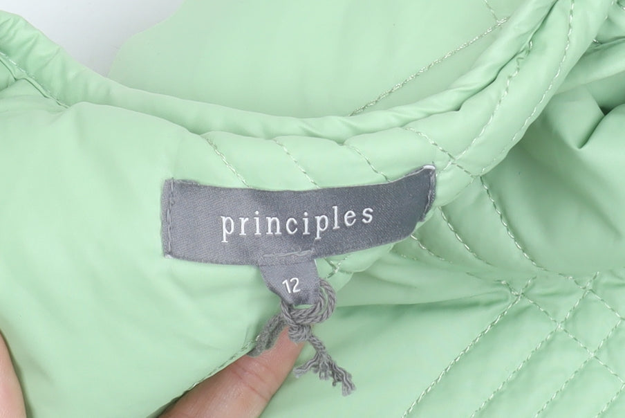 Principles Women's Green Quilted Jacket Size 12