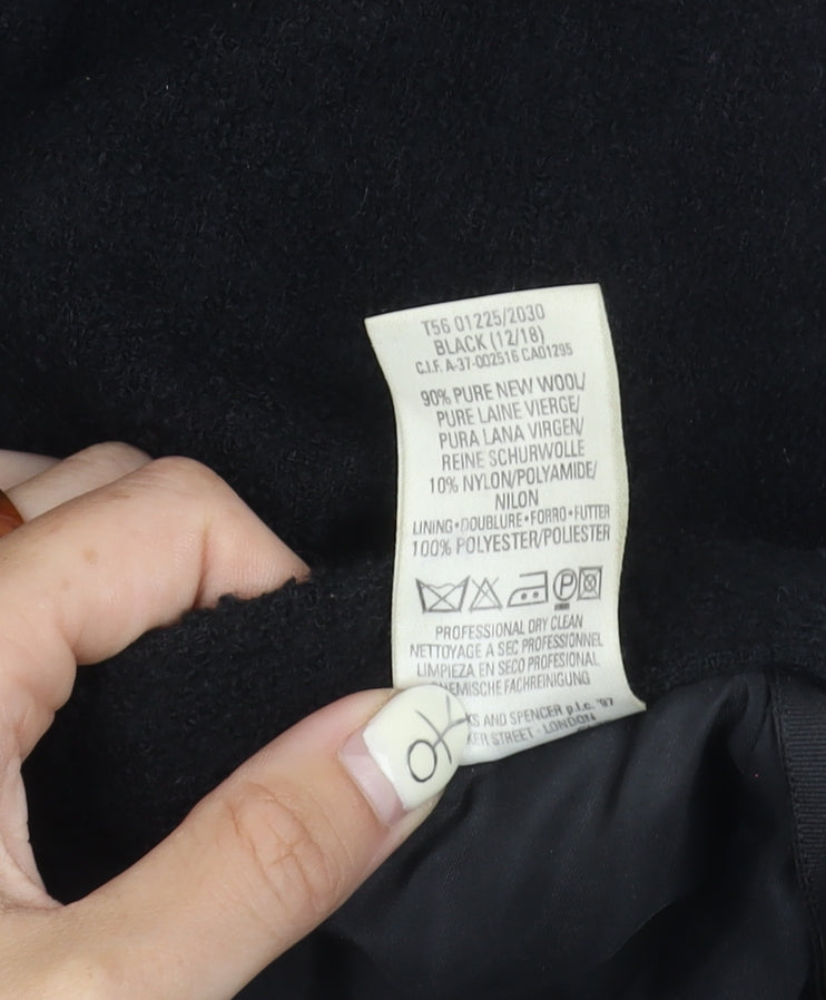 Marks and Spencer Women's Black Pencil Skirt Size 12