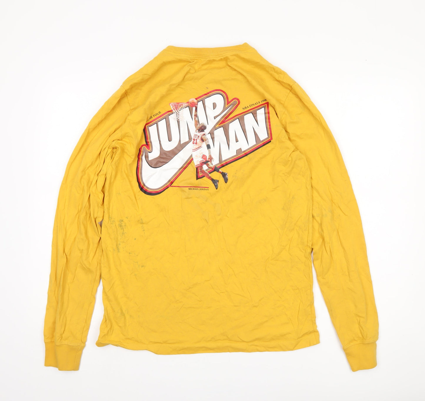 Jordan Men's Yellow Medium Jumpman Graphic T-Shirt