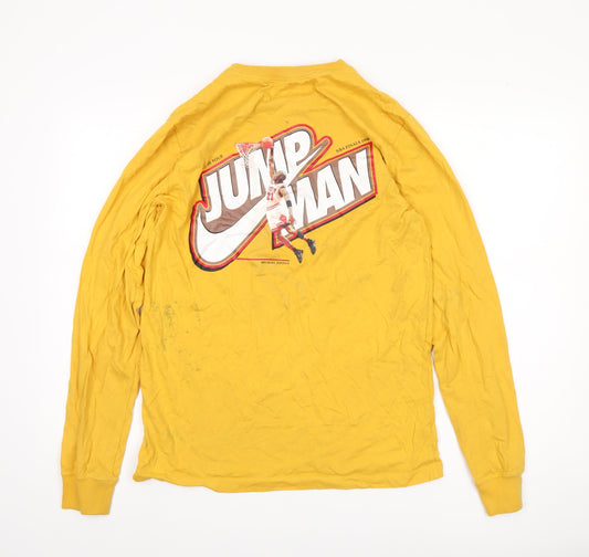 Jordan Men's Yellow Medium Jumpman Graphic T-Shirt