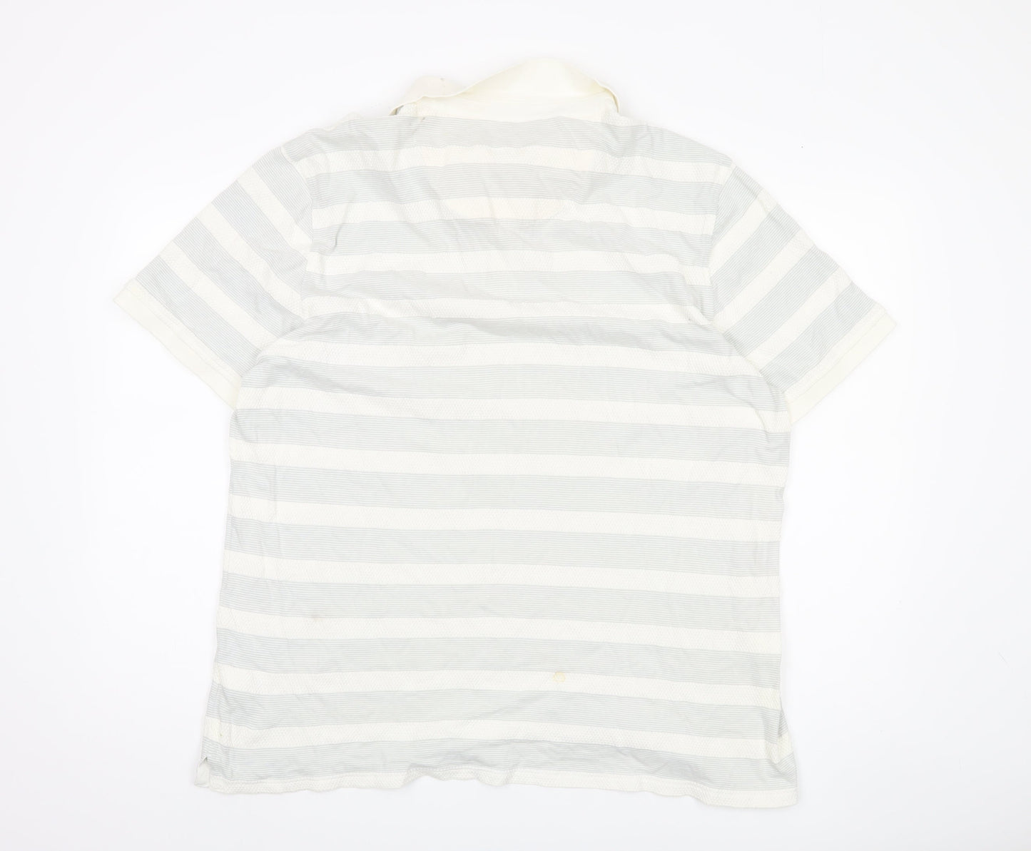 Hammond & Co. Men's Grey Striped Polo Shirt XL