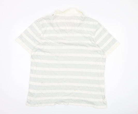 Hammond & Co. Men's Grey Striped Polo Shirt XL