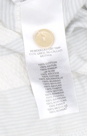 Hammond & Co. Men's Grey Striped Polo Shirt XL