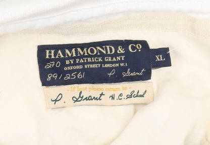 Hammond & Co. Men's Grey Striped Polo Shirt XL