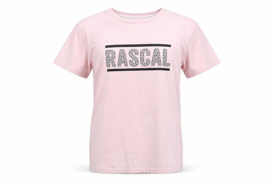 Front view of Rascal Pink Teen T-Shirt, XL, Casual Crew Neck
