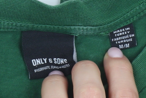 Only & Sons Green College Graphic T-Shirt Men's M