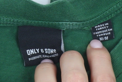 Only & Sons Green College Graphic T-Shirt Men's M