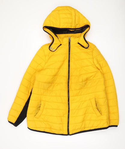 Unisex Adults UK Size 20 Plus New Look Yellow Puffer Jacket
