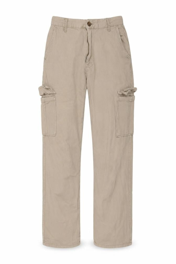 Womens UK Size 6 Stradivarius Relaxed Fit Casual Beige Trousers