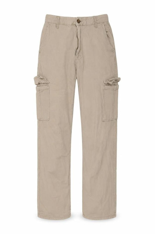 Womens UK Size 6 Stradivarius Relaxed Fit Casual Beige Trousers