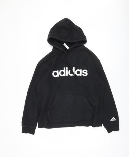 Adidas Women's Black Pullover Hoodie, Size 14, Cotton