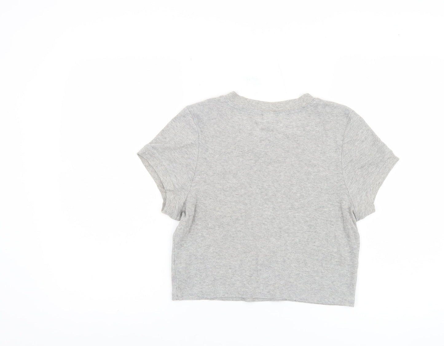 Calvin Klein Women's Grey Cropped T-Shirt, Size S