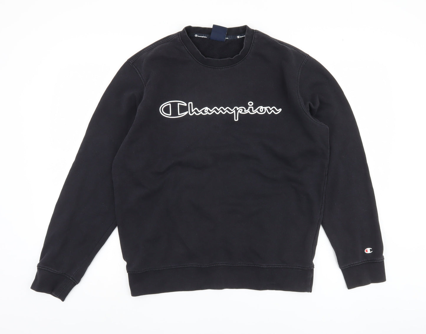 Unisex Adults UK Size M Champion Black Pullover Sweatshirt