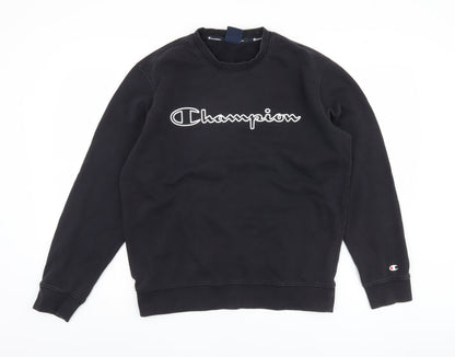 Unisex Adults UK Size M Champion Black Pullover Sweatshirt