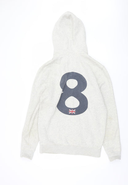 Mens UK Size M Jack Wills Grey Full Zip Hoodie