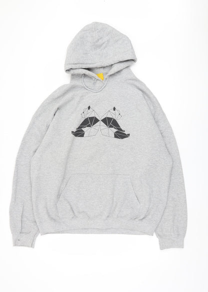 Edinburgh Zoo XL Grey Hoodie Unisex Animal Graphic