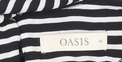 Womens UK Size 14 Oasis Black  T-Shirt