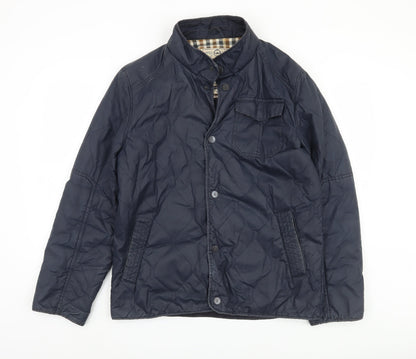 Mens UK Size M St George by Duffer Blue Quilted Coat