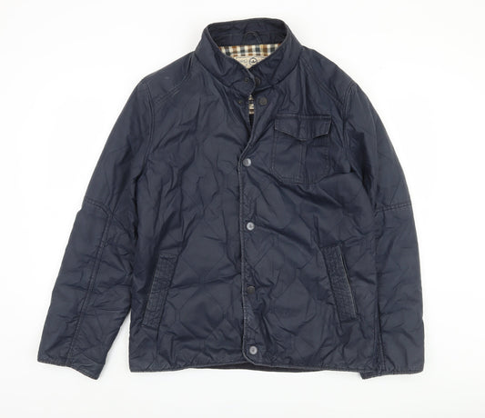 Mens UK Size M St George by Duffer Blue Quilted Coat