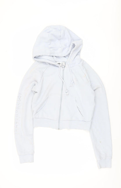 Adidas Women's XS White Full Zip Hoodie