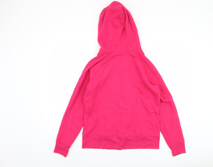 GAP Women's Pink Full Zip Hoodie M Logo Casual
