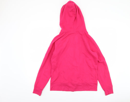 GAP Women's Pink Full Zip Hoodie M Logo Casual