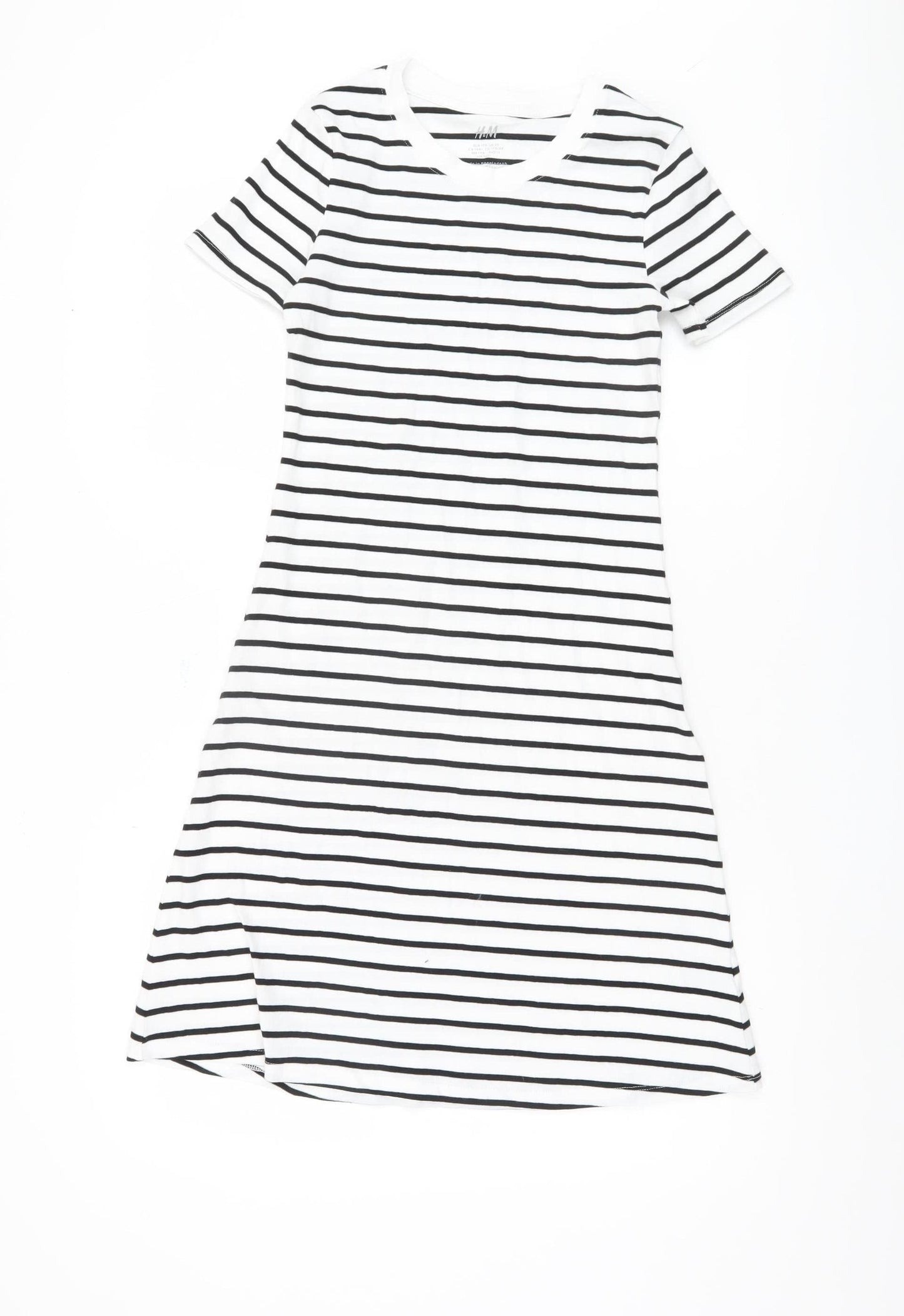 H&M Girls' Striped T-Shirt Dress, Size 14 Years, Casual Comfort