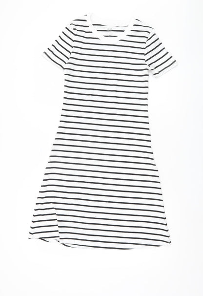 H&M Girls' Striped T-Shirt Dress, Size 14 Years, Casual Comfort