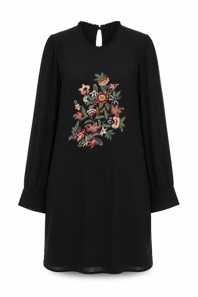 Marks and Spencer Women's Black Embroidered Dress