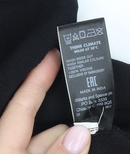 Marks and Spencer Women's Black Embroidered Dress