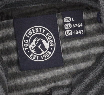 Mens UK Size L Tog Twenty Four Grey 1/4 Zip Sweatshirt