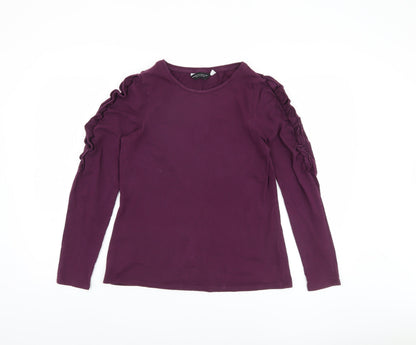 Womens UK Size 12 Dorothy Perkins Purple Basic Blouse