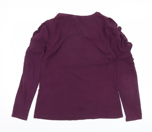 Womens UK Size 12 Dorothy Perkins Purple Basic Blouse