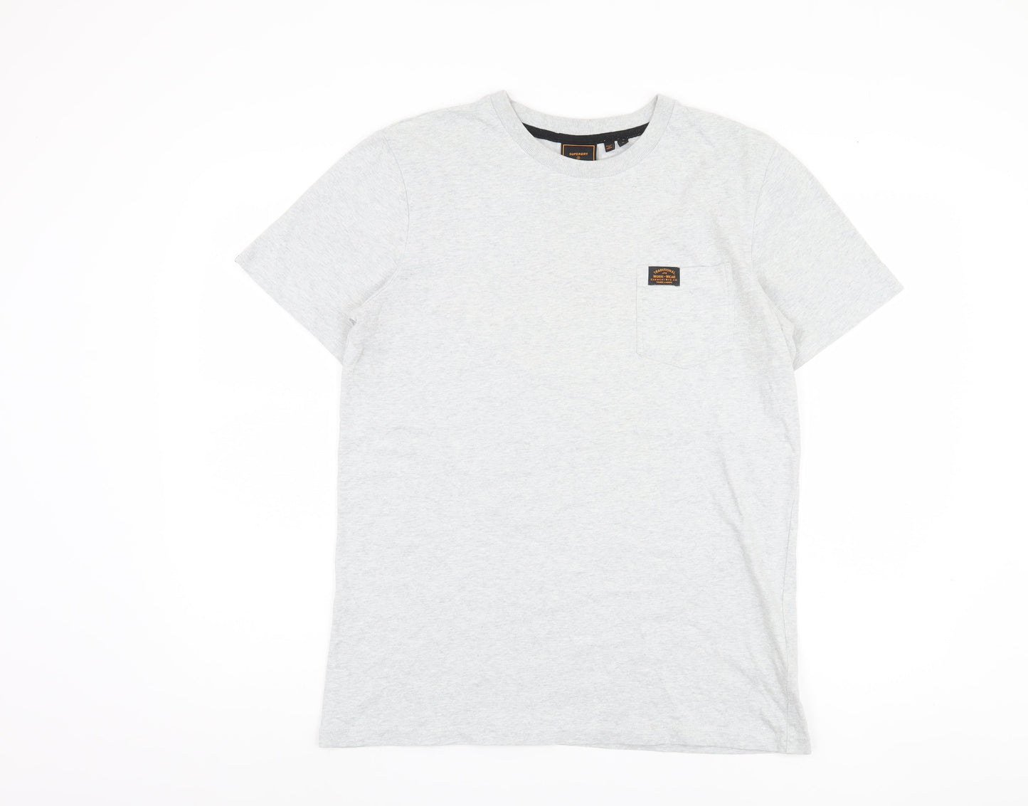 Superdry Men’s Grey Crew Neck T-Shirt, Size S