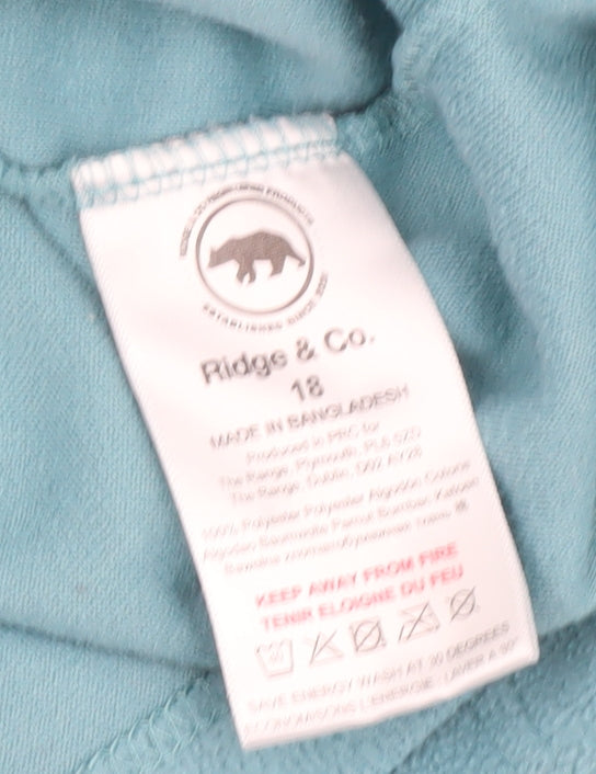 Ridge & Co. Unisex Blue Fleece Pullover Sweatshirt, Size 18