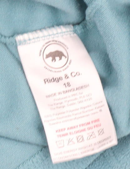 Ridge & Co. Unisex Blue Fleece Pullover Sweatshirt, Size 18