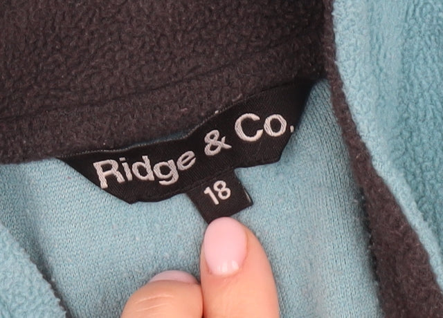 Ridge & Co. Unisex Blue Fleece Pullover Sweatshirt, Size 18