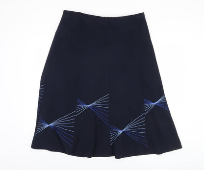 Marks and Spencer Women's Blue A-Line Skirt, Size 16