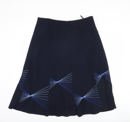 Marks and Spencer Women's Blue A-Line Skirt, Size 16
